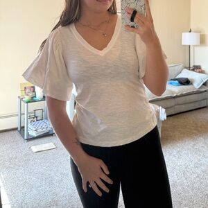 Tart White V-Neck Blouse